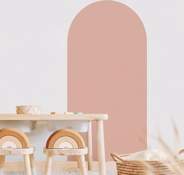 Adhesivo de vinilo para pared con diseño de arco boho rosa DECOCHIC, An/Al: 60 x 150 cm