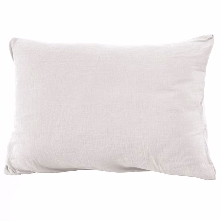 Funda de almohada de algodón lisa Housse De Rêve color blanco, An/P: 50 x 70 cm