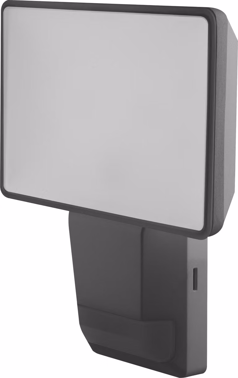 Foco exterior LED Osram Endura Pro de 15W con sensor de movimiento y crepuscular, color gris, protección IP55 para jardín y paredes