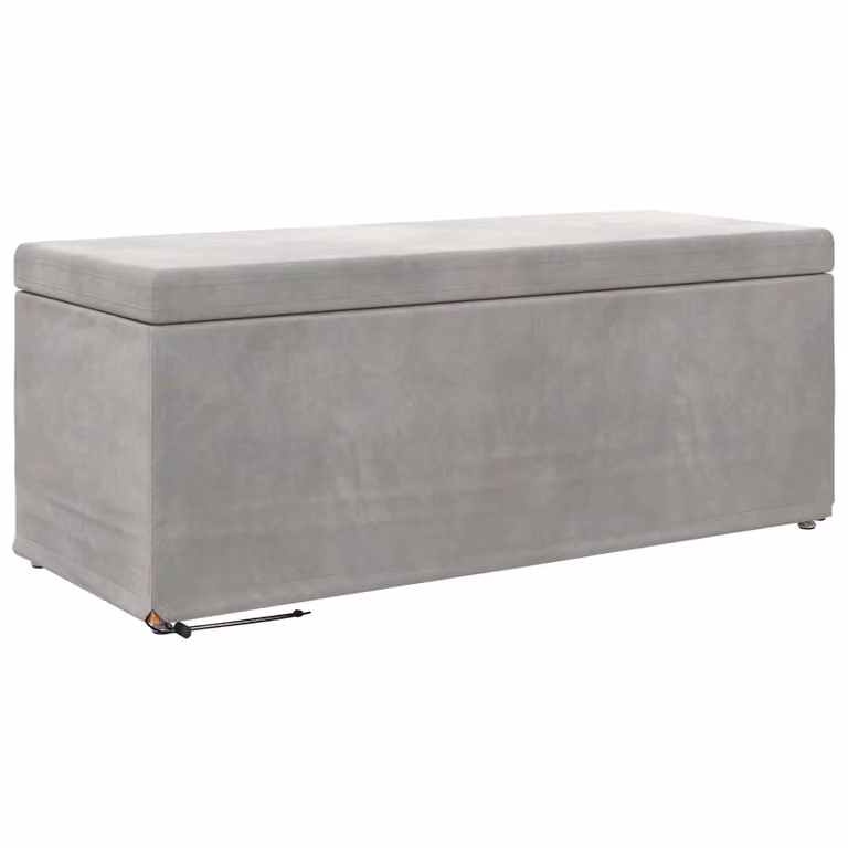 Taburete moderno de tela gris claro vidaXL An/P/Al: 41 x 40 x 101 cm