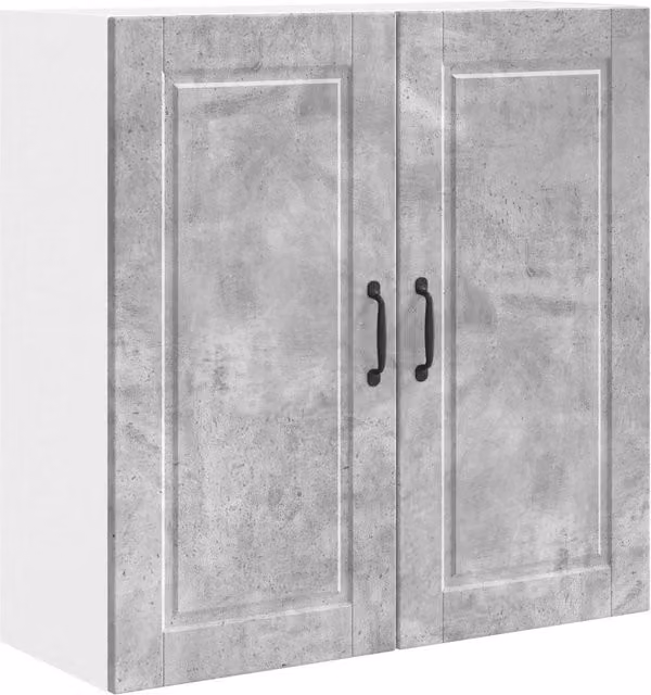 Armario de cocina de pared moderno Helloshop26 en color gris mate, An/P/Al: 80 x 31 x 80 cm