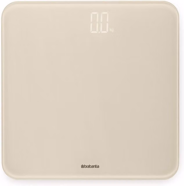 Báscula de baño digital ReNew Brabantia color beige con pantalla digital y apagado automático