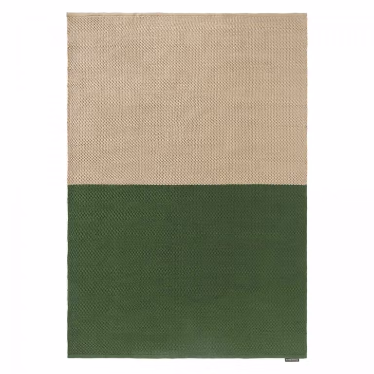 Alfombra kilim de exterior Brink & Campman en verde y beige, hecha a mano, An: 160 cm, Al: 230 cm