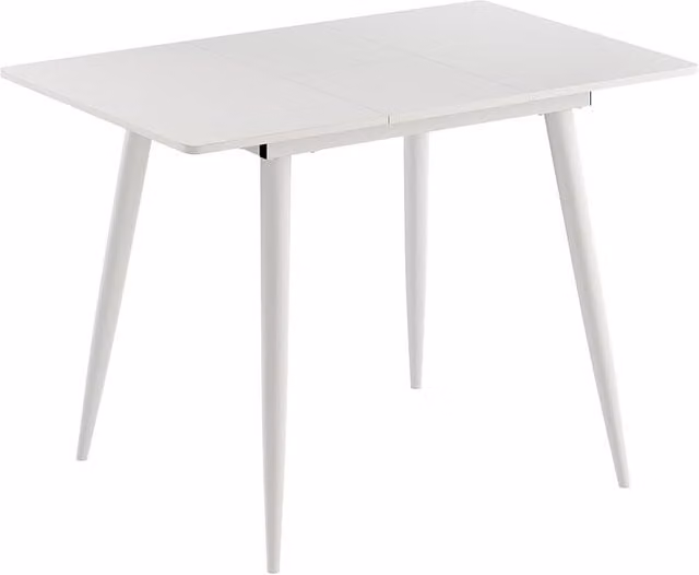 Mesa de comedor extensible Vicco Beaver en color blanco, An/P: 80-110 x 70 cm, Al: 75 cm
