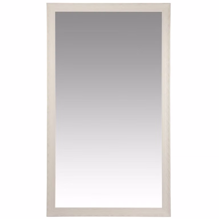 Espejo de cuerpo entero clásico de madera de paulonia blanca de Maisons du Monde, An/Al: 120 x 210 cm