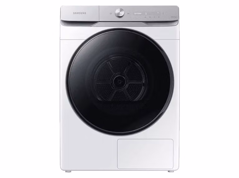 Secadora de bomba de calor Samsung Bespoke AI de carga frontal, 16 kg, color blanco, con conectividad WiFi y control por aplicación