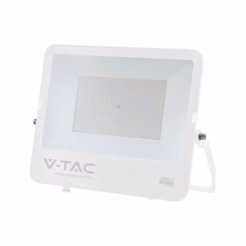 Foco LED V-TAC de 200 W, luz blanca fría 4000 K, color blanco, protección IP65 e IK05 para exterior y jardín