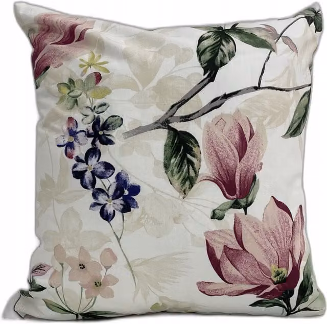 Funda de almohada decorativa floral Doratex de algodón, An/An/Al: 40 x 40 x 40 cm, multicolor