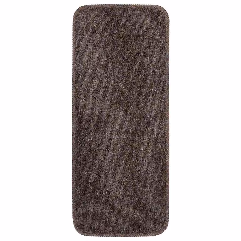 Set de 15 alfombrillas de escalera vidaXL de color marrón, forma rectangular, An: 60 cm, P: 25 cm