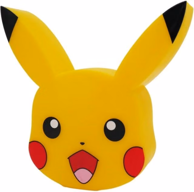 Lámpara de pared LED Pikachu de Teknofun en color amarillo y negro de 22 cm