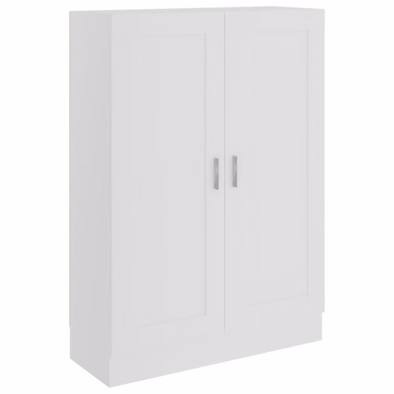 Armario de libros Maison Chic en madera blanca para salón An/P/Al: 82,5 x 30,5 x 115 cm