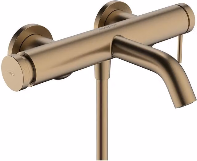 Grifo monomando para bañera o ducha Tecturis S Hansgrohe en latón cepillado color bronce