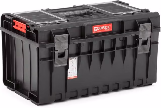 Maletín de herramientas profesional Qbrick System One 350 2.0 negro apilable con insertos An/P/Al: 58,5 x 38,5 x 32 cm
