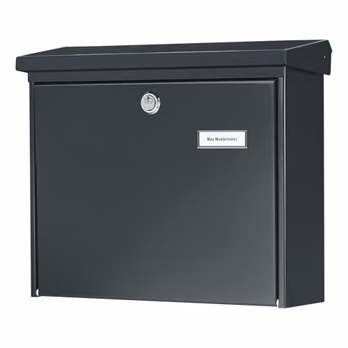 Buzón de pared Burg-Wächter Amsterdam 867 Antracita de acero galvanizado An/P/Al: 37,7 x 11,5 x 32,0 cm