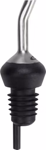 Tapón y vertedor de acero inoxidable OXO con sistema antigoteo, color plata y negro