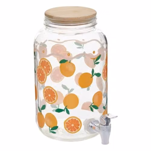 Dispensador de bebidas Atmosphera en vidrio color amarillo
