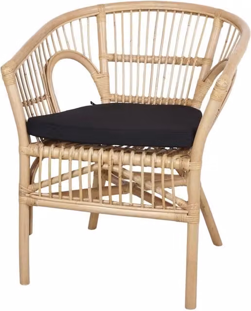 Silla de ratán natural Kelek de Misterwils Furniture, An/P/Al: 61 x 61 x 81 cm