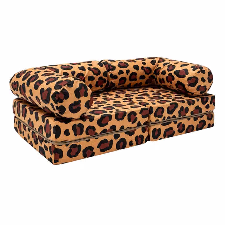 Sofá infantil modular Bees & Blooms con diseño animal print multicolor y estilo boho