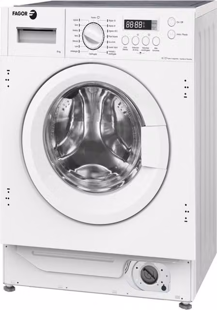 Lavadora integrable Fagor 3FE-8514IT de carga frontal, 8 kg, 1400 rpm, clase A, color blanco