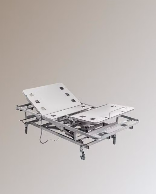 Cama eléctrica articulada Ultra Plus XL Pardo para adultos con estructura de metal en gris o blanco