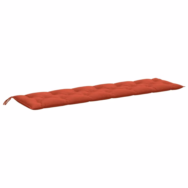 Cojín para banco de jardín vidaXL en color rojo melange, resistente a los rayos UV y antideslizante, An/P/Al: 200 x 50 x 7 cm
