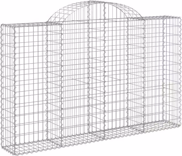 Set de 40 cestas gaviones SYFAX en forma de arco de acero galvanizado color gris, An/P/Al: 200 x 30 x 140 cm