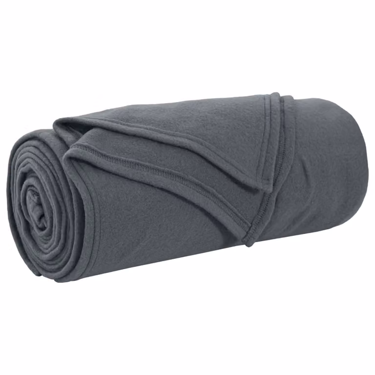Pack de 24 mantas de sofá vidaXL de lana y vellón, color gris, 240 x 220 cm