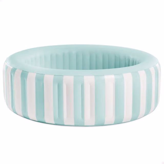 Piscina hinchable redonda Intex para niños en azul, blanco y turquesa con diámetro de 168 cm