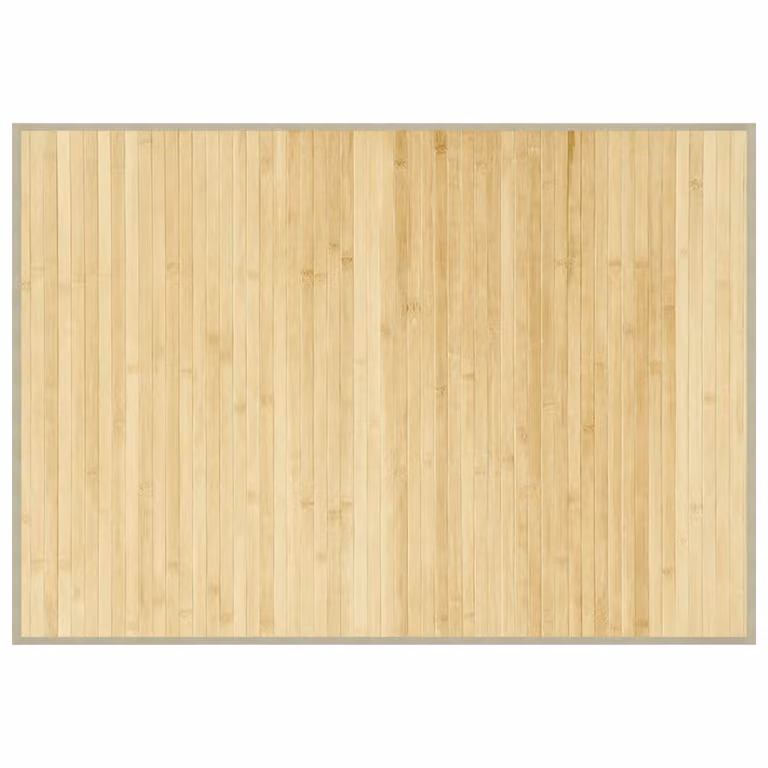 Alfombra rectangular de bambú vidaXL color beige, An/P: 70 x 100 cm