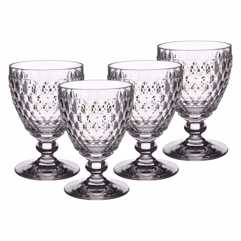 Juego de 4 copas de cristal para vino blanco Villeroy & Boch Boston, color transparente, 230 ml
