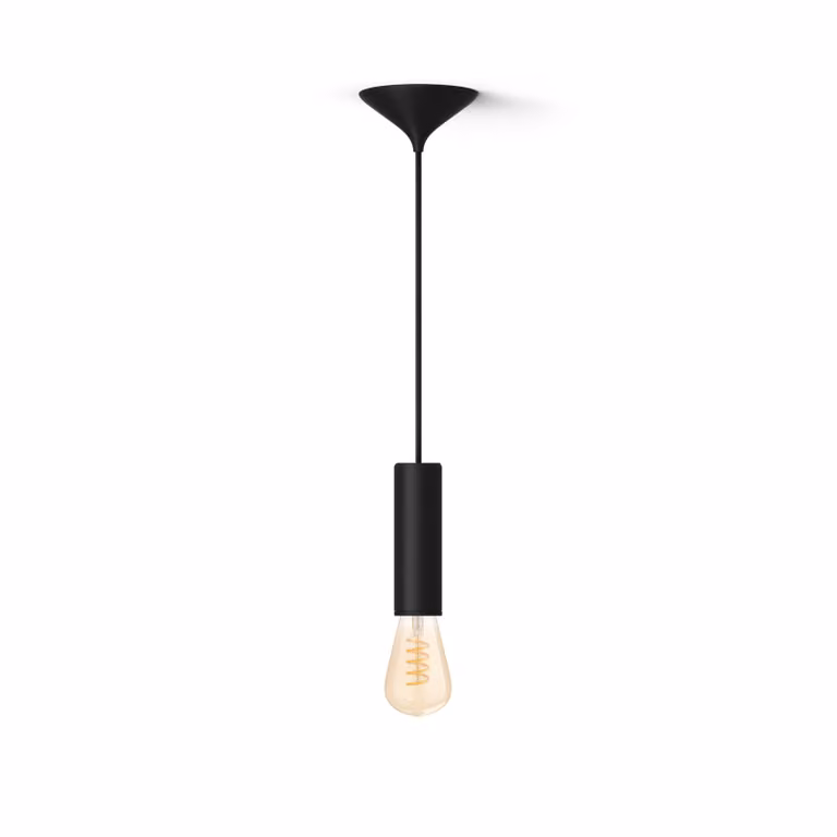 Pack Philips Hue con Cable Negro y Bombilla de Filamento LED ST72 con Luz Blanca Cálida a Fría