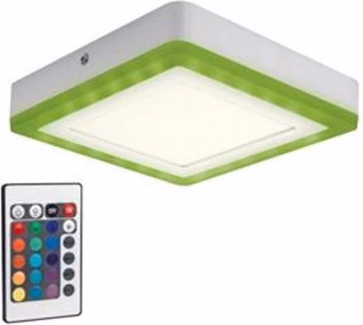 Lámpara LED de techo y pared Osram en color blanco, 30 W, 3000 K, blanco cálido, con acabado en aluminio y diseño cuadrado, An/P/Al: 30 x 30 x 4.5 cm