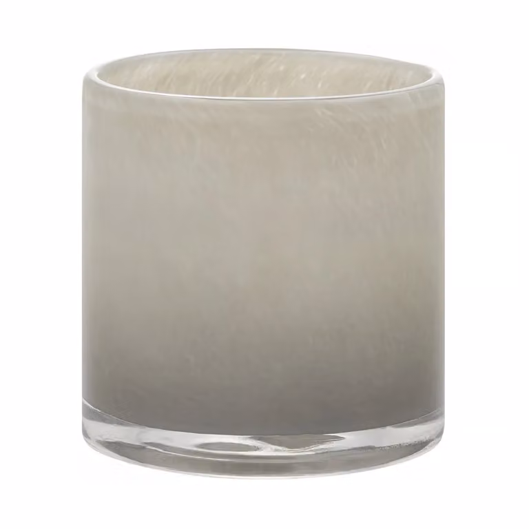 Portavelas de cristal Blomus Saga M para tealight, color blanco, Diámetro: 12 cm